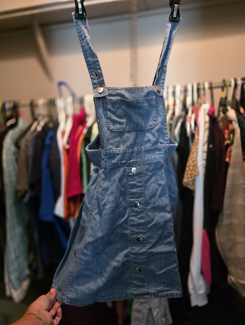 Wonder Nation Girls "Denim" Overall Dress